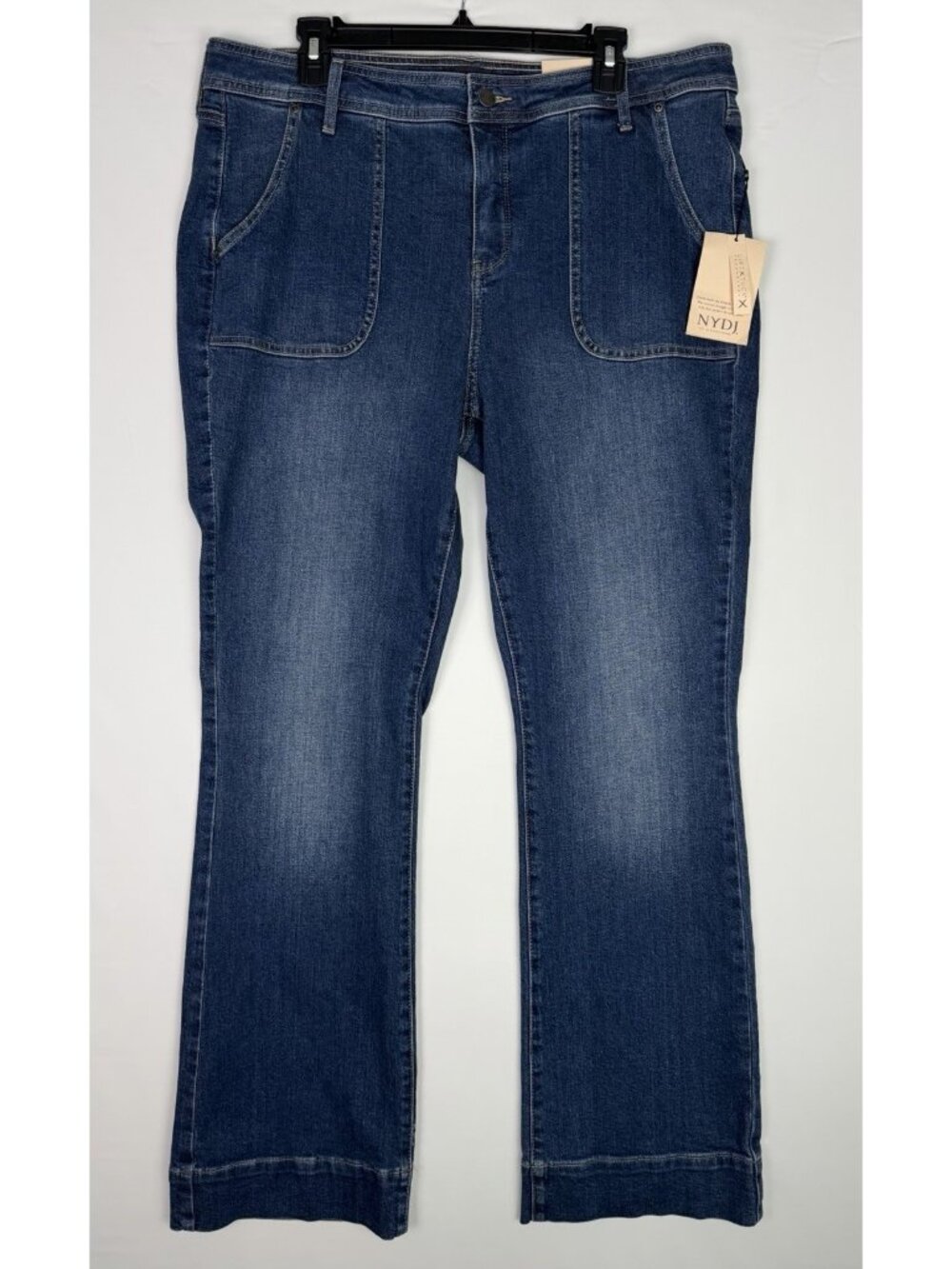 NYDJ Barbara Size 16 Bootcut Jeans with Rounded Pockets – Dark Loire NWT $119